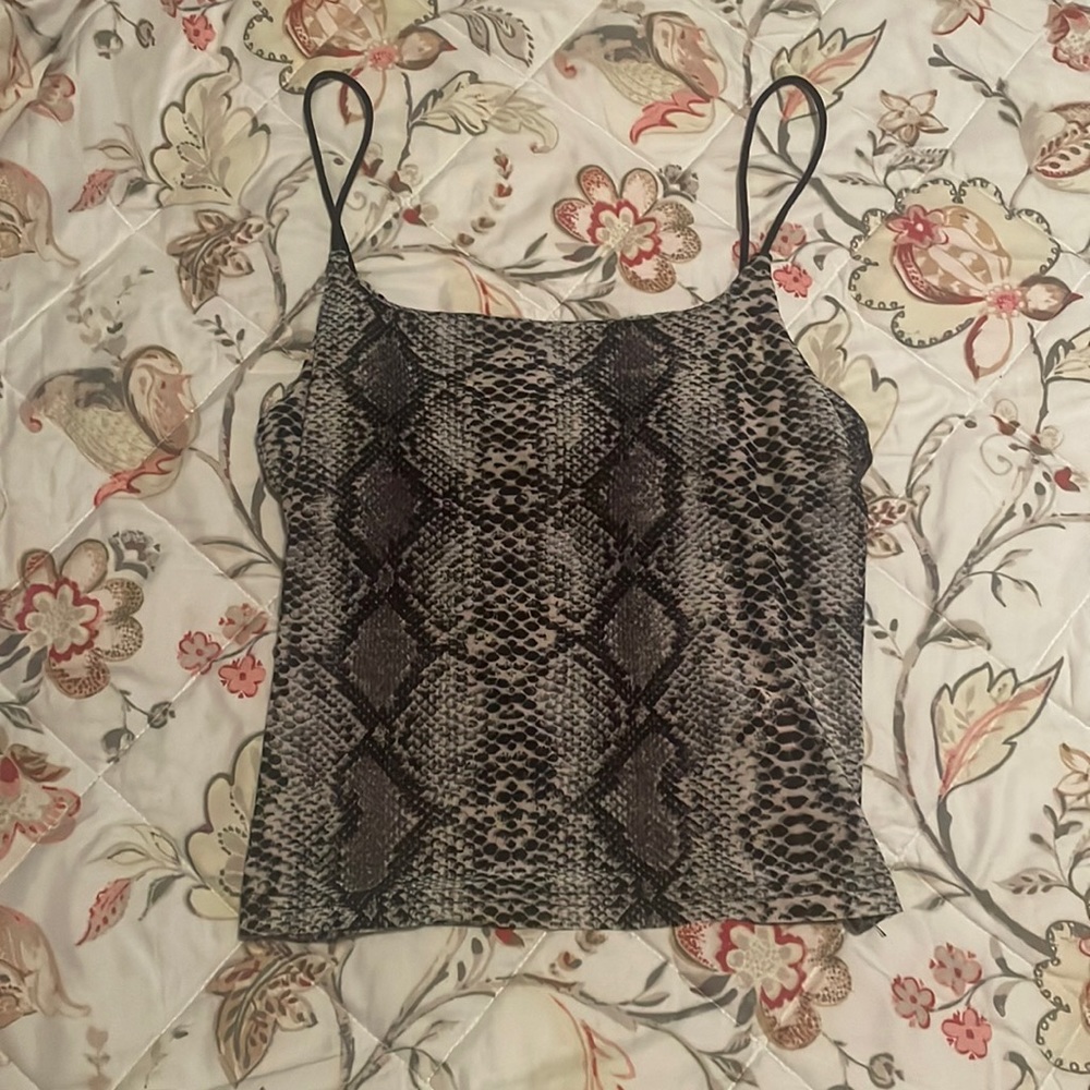 shein, small, snake skin, tank top